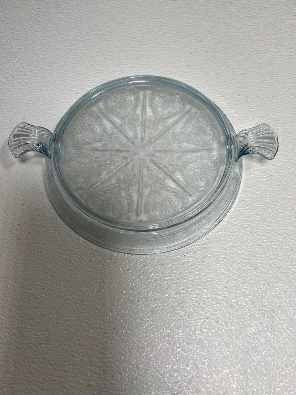 Fire King Sapphire Blue Glass Trivet Vintage 1940s Anchor Hocking